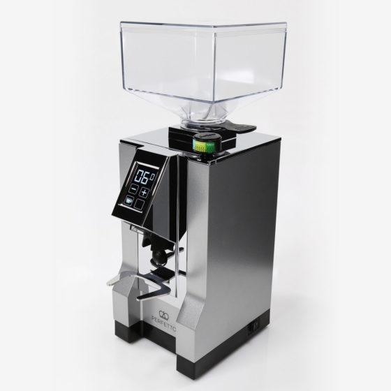 silberne Kaffeemühle Eureka Mignon perfetto
