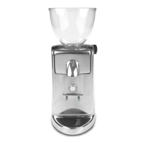 silberne Kaffeemühle Ascaso i-mini