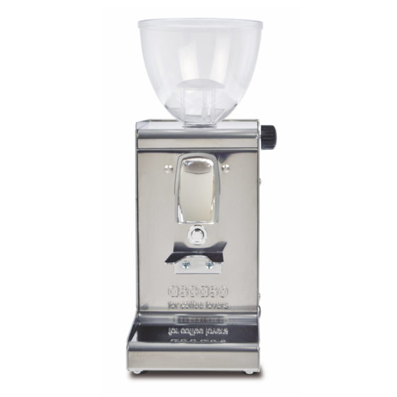 silberne Kaffeemühle Ascaso i-steel