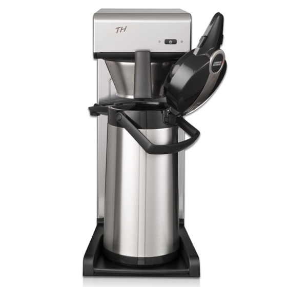 silberne Filterkaffeemaschine Bravilior Bonamat THa für den Profibereich